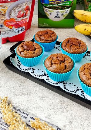 Foto resep 445. Muffin Oatmeal Pisang Kurma