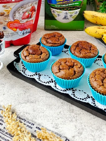 Langkah Gampang Membuat Resep 445. Muffin Oatmeal Pisang Kurma yang Uenak Anti Ribet, Menggugah Selera