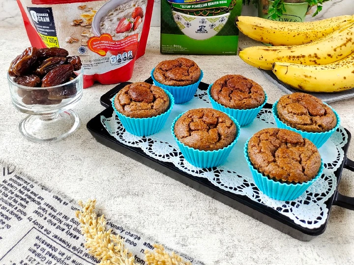 Langkah Gampang Membuat Resep 445. Muffin Oatmeal Pisang Kurma yang Uenak Anti Ribet, Menggugah Selera