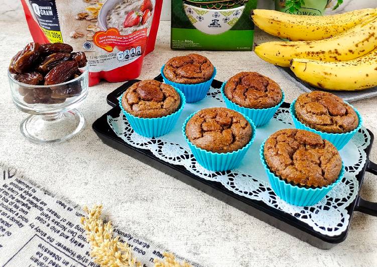 Masakan Unik 445. Muffin Oatmeal Pisang Kurma Sedap