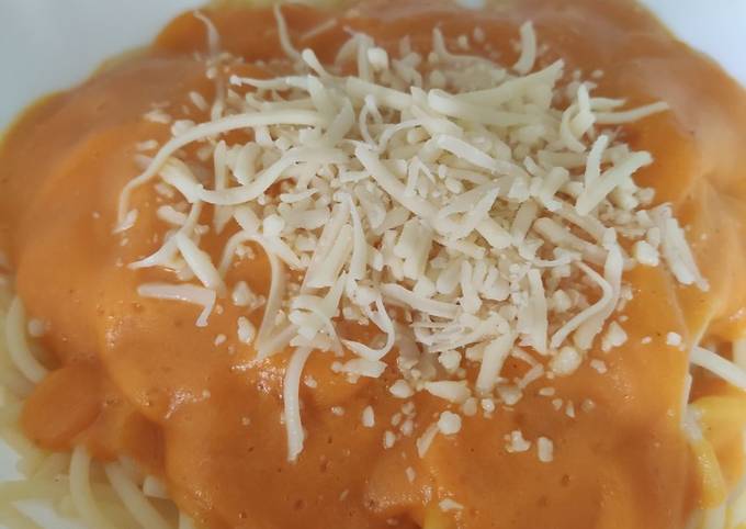 Spaghetti con salsa de calabaza Receta de Lummo- Cookpad