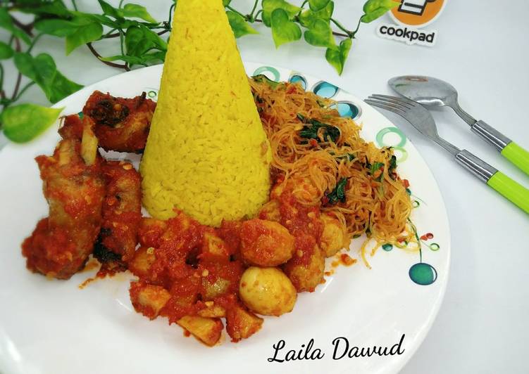 Resep Nasi  Kuning  Lauk  Habang Komplit oleh Laila Dawud 