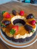 Chocoflan🍫 con fresa 🍓(pastel imposible)