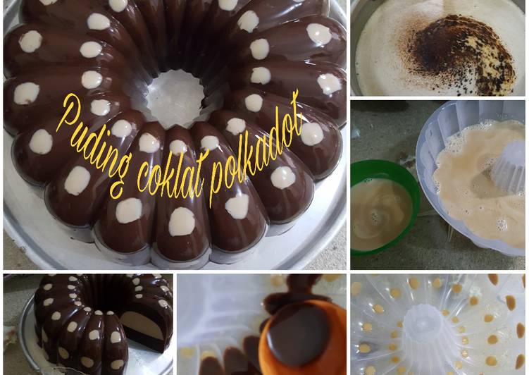 Puding coklat polkadot