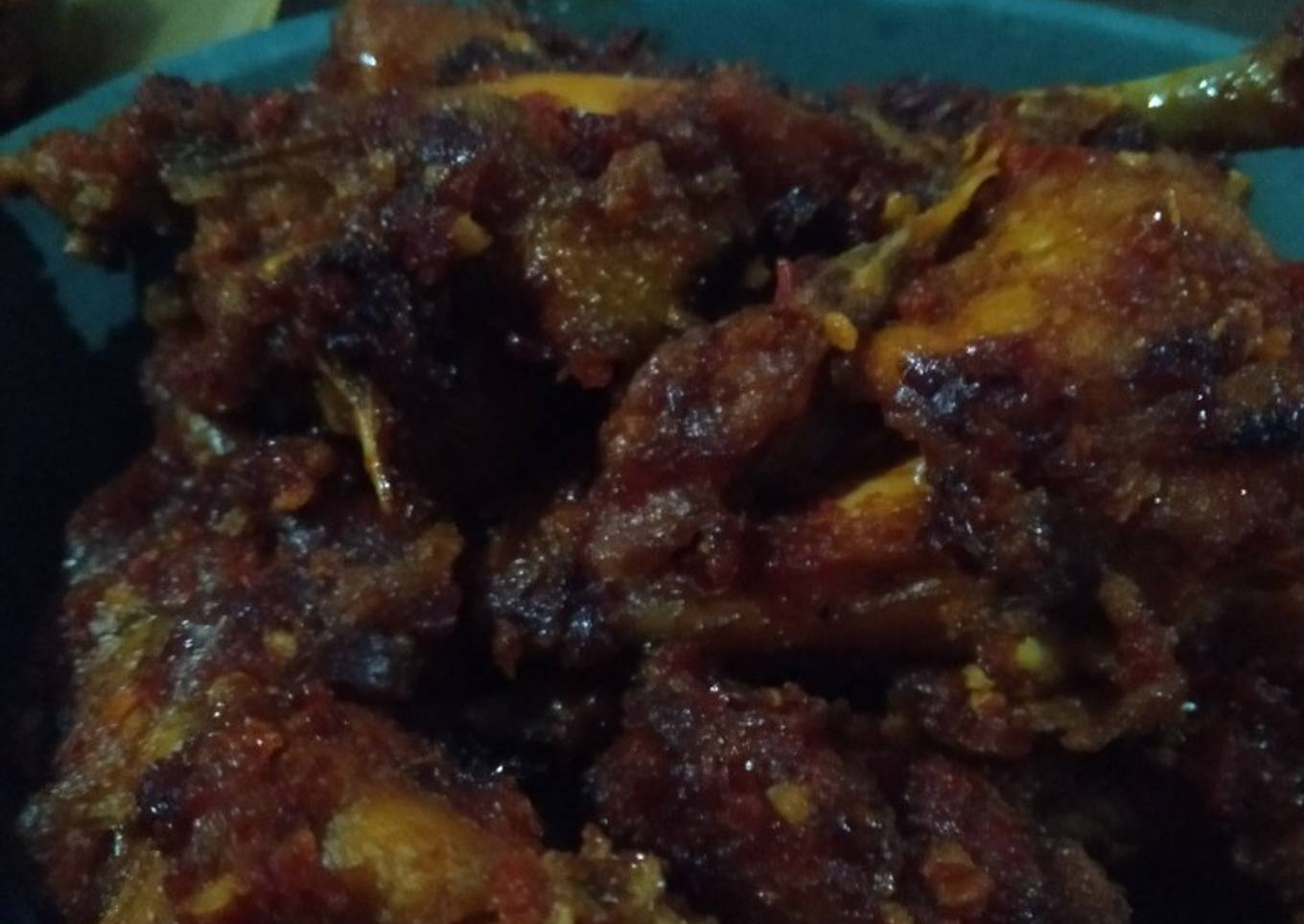 Ayam kampung panggang teflon