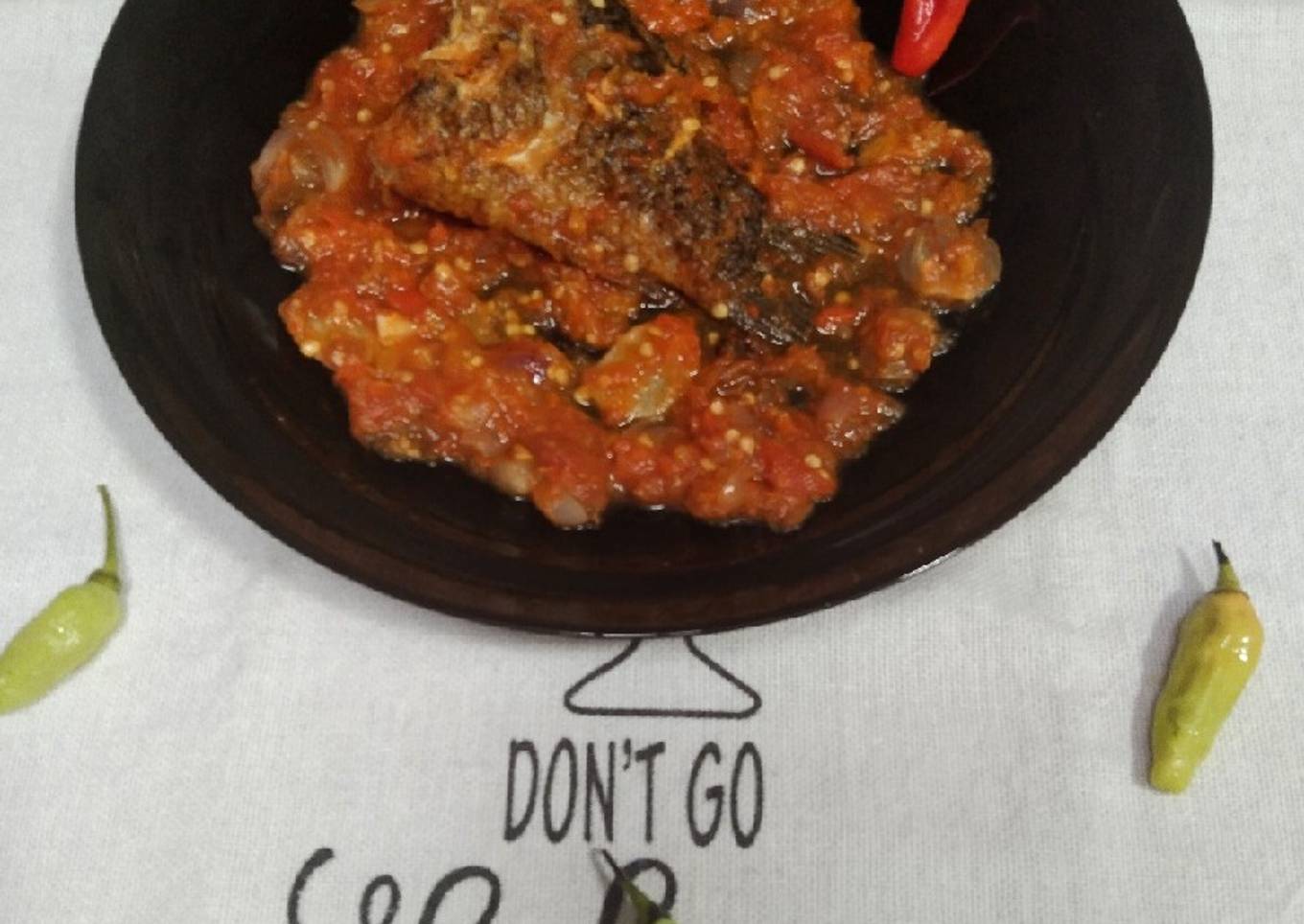 Ikan Mas Goreng Sambel Pedas