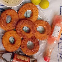 3 spice potato donuts/ rings A picture of 3 spice potato donuts/ rings.