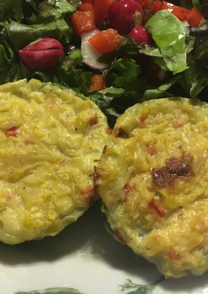 Una foto de Cocina económica y express: calabacines rellenos con choclo