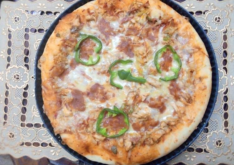 Recipe of Super Quick Homemade Chinese Vegetables Chicken Pizza