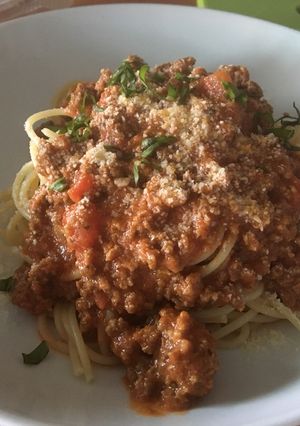 Una foto de Spagetti a La Bolognesa