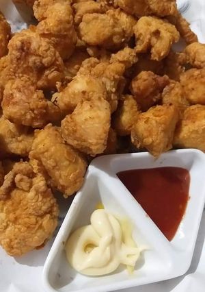 A picture of Chicken pop corn.
