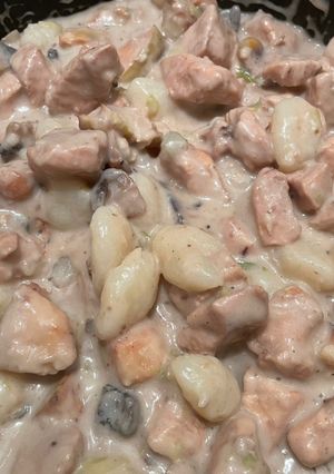 Csirkés birsalmás gnocchi recept fotója