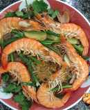 กุ้งอบวุ้นเส้นในกระทะ