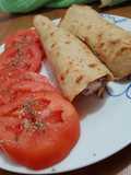 Wraps fit de avena rellenos de pollo, chía & queso