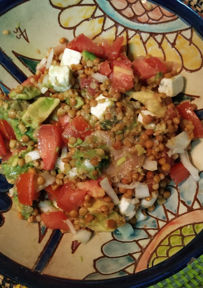 Una foto de Ensalada rápida de lentejas
