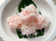 A picture of grated coconut