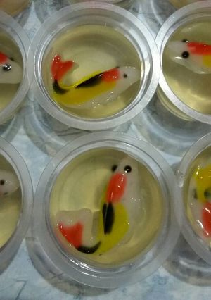 Foto resep Puding ikan koi