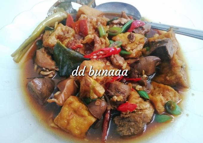 Semur Ati Ampela Tahu Buncis