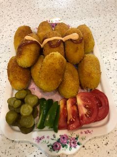 عکسی از دستور کراکت سیب زمینی (با ژامبون و پنیر) 🥔