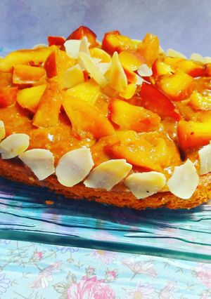 Une photo de Tartelette  Pêche, crème de Chouchoux sur Palet Breton