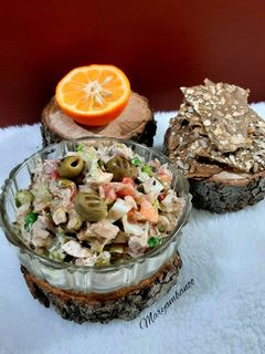 عکسی از دستور سالاد تن ماهی🐟 وقارچ 🍄