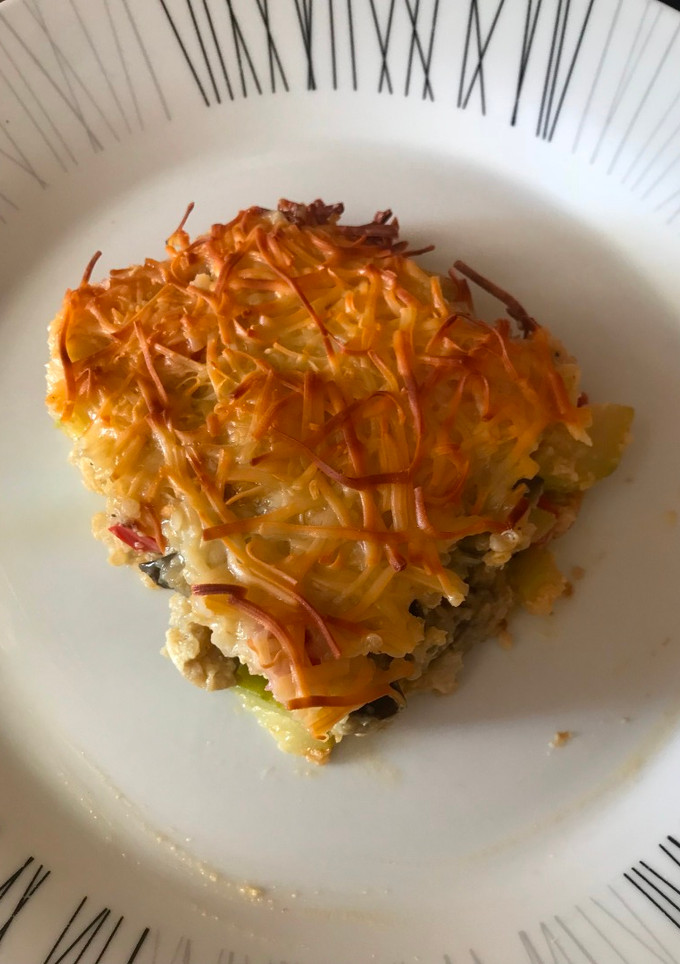 Una foto de Pastel de Quinoa Con verduras #Recetasdefindemes