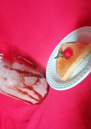 Una foto de Smoothie de fresa con plátano
