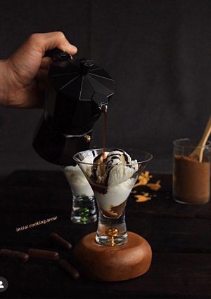 عکسی از دستور قهوه آفوگاتو
