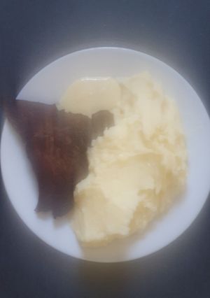 A picture of Beef Rump Steak and Potato Mash.