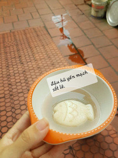 Hình của món Đậu hũ yến mạch _ yến mạch ăn liền.