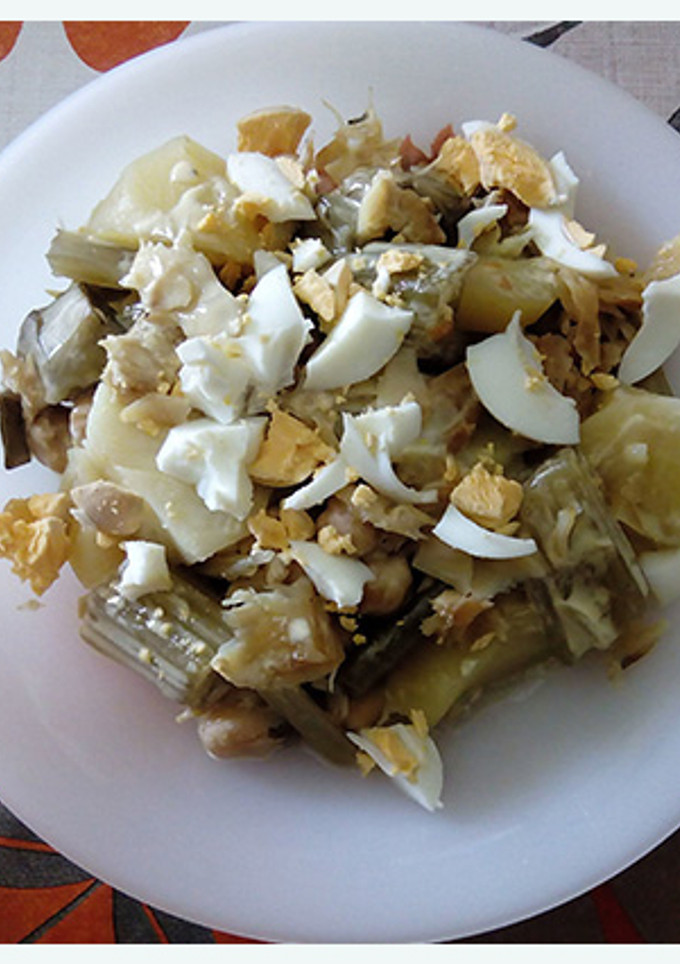 Una foto de Ajos con bacalao en olla express