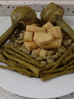 Una foto de Chocos con verduras a la sidra