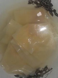 Foto resep Pangsit isi abon kuah bening