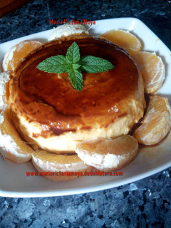 Una foto de Flan de naranja
