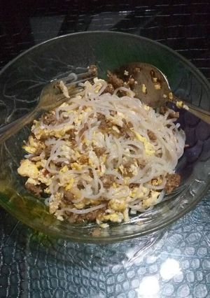 Foto resep Shirataki goreng plus daging #keto