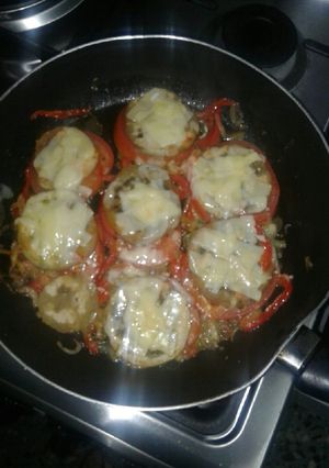 Una foto de Tomate con berenjena