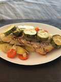 Lenguado con verduras en papillote