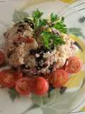 Bowl de porotos negros y quinoa