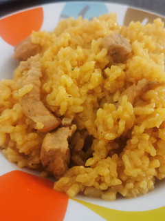 Una foto de Arroz con lomo y panceta