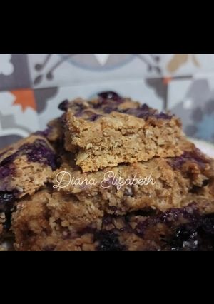 Una foto de Barras de avena y arándanos saludable.🤩👩🏼‍🍳
