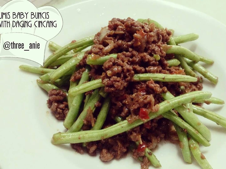 Cara Gampang Membikin Resep  Tumis baby buncis with daging cincang yang Enak, Sempurna