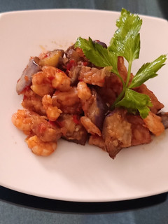Foto resep Balado udang tempe & terong