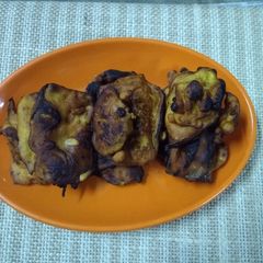 Beguni(fried brinjal) A picture of Beguni(fried brinjal).