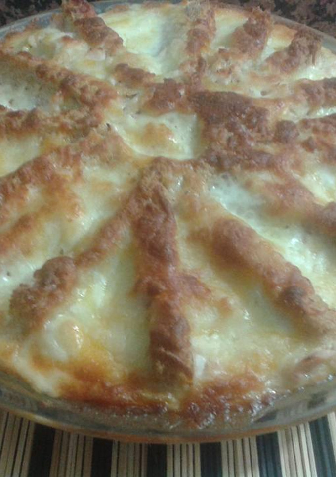 Una foto de Pastel de pan de molde al horno