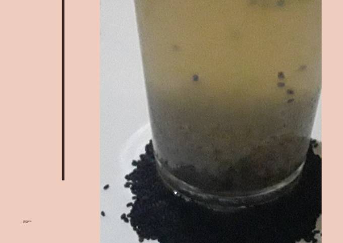 Cara mudah membuat Teh selasih madu yang gurih