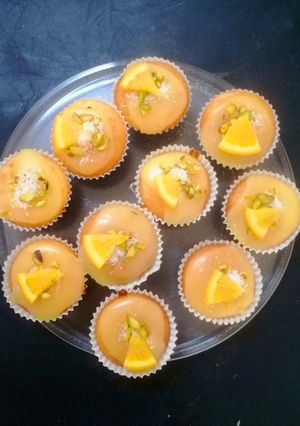 صورة لوصفة كب كيك البرتقال 😋🍊