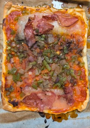 Una foto de Pastel de hojaldre con melón