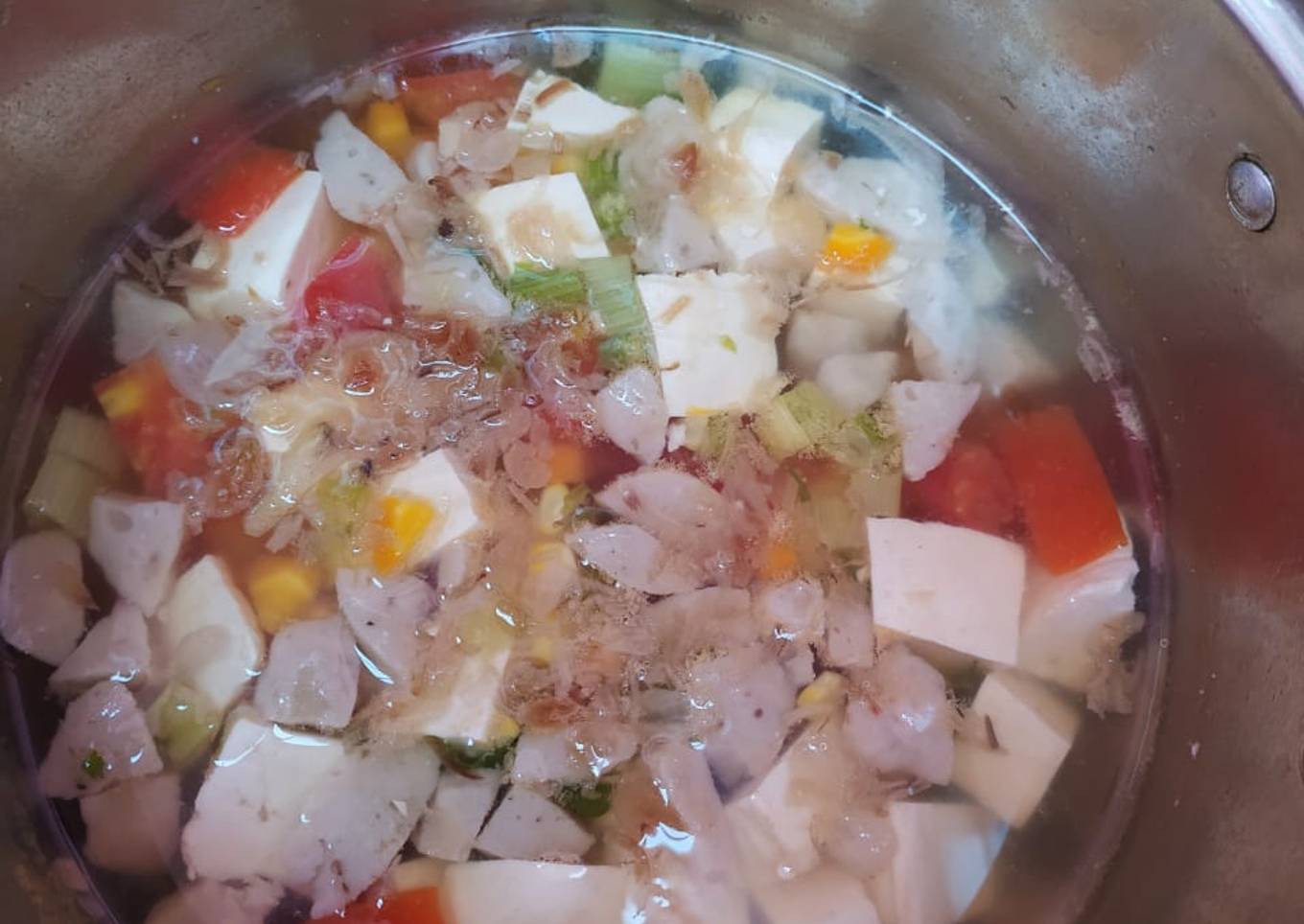 Sop Tahu Putih Sayur dan Bakso Pedas Instan, Bebas MSG
