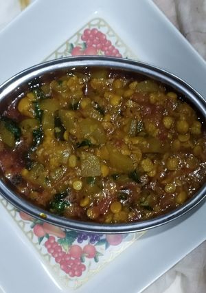 A picture of Lauki chana dal sabji.