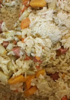 Una foto de Arroz con vegetales